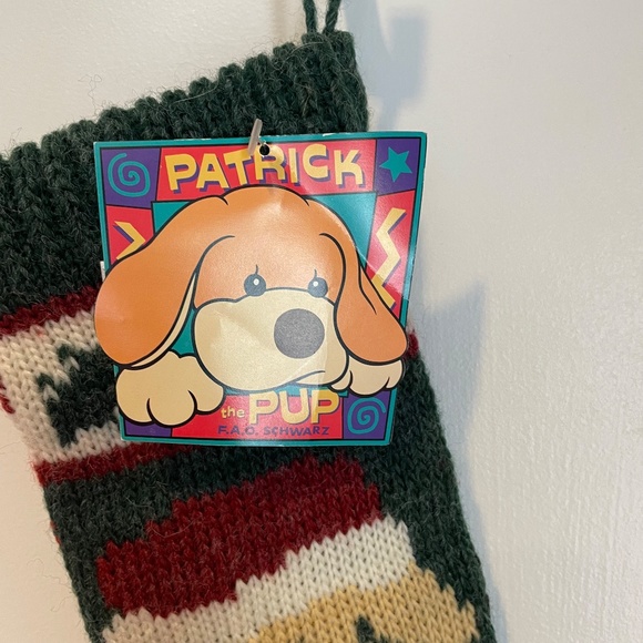 Vintage F.A.O. Schwartz dog knit stocking - Picture 6 of 7